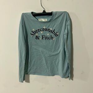 Abercrombie and fitch Blue green  kids long sleeve shirt